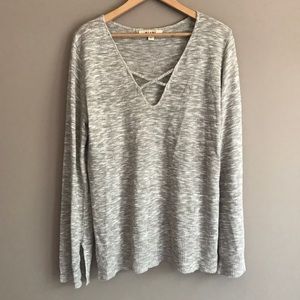 FRANCESCA’S Cozy Cross-Chest Sweater